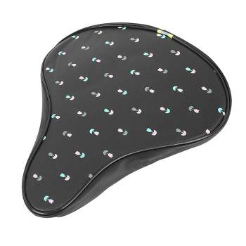 Unique Bargains Waterproof Rose Pattern Bicycle Seat Cover Cushion Pad Soft Bike Saddle Seat Cover Black