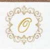 Linum Home Textiles 100% Turkish Cotton MONICA Gold Thread 2PC Embellished Hand Towel Set - 3 of 3