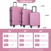 KTMBDW Luggage Sets 3 Piece (20", 24", 28"), ABS Lightweight Suitcase With Wheels and 2 Hooks, Spinner Wheels, TSA Lock - 2 of 4