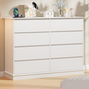 8 Drawer Dressers for Bedroom, Chest of Drawers with Deep Drawers, Large Double Dresser for Closet with Wide Top, Horizontal Wooden Dresser for Living - 1 of 4