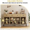 Coucheta Sideboard Cabinet with 4 Doors & 3 Drawers, Wood Buffet Storage Console Table for Kitchen, Dining Room, Office - 4 of 4