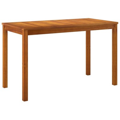 Cream Cushioned Solid Acacia Wood 2-Person Patio Dining Set