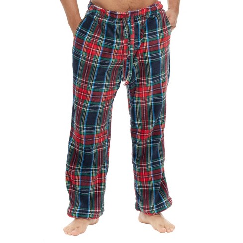 Men's Plush Fleece Pajama Pants With Pockets, Lounge Bottoms Classic ...
