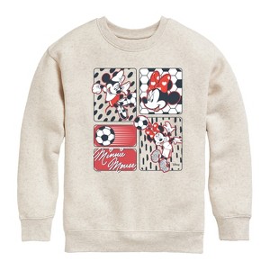 Boys' - Disney - Minnie Soccer Graphic Long Sleeve Fleece Sweatshirt - 1 of 4