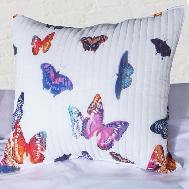 Mariposa Microfiber Pillow Sham King 20" x 36" Multicolor by Barefoot Bungalow, 2 of 5