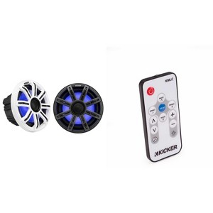 Kicker 51MSC84 - MSC 8-Inch Premium Marine 4-Ohm LED Coaxial System, Pair & 41KMLC Led Remote - 1 of 4