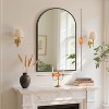 24x36 Inch Arch Black Bathroom Mirror, Metal Frame for Vanity, Bedroom and Living Room - 2 of 4