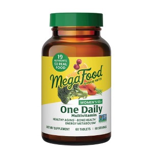 MegaFood Womens Multivitamin over 50, Multivitamin for Women over 50, Vegetarian Tablets- 60ct - 1 of 4