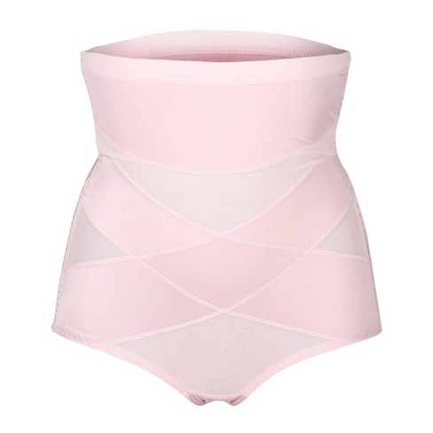 Unique Bargains High Waist Women Slimming Body Shaping Tummy Control  Shapewear Control Panties Underwear 1 Pcs Pink XXL