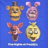 Seven Times Six Five Nights At Freddy's T-Shirt Boy's Chica Foxy Bonnie Faces Short Sleeve Top Blue - 2 of 3
