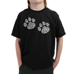 LA Pop Art Boy's Word Art T-shirt - Meow Cat Prints - 1 of 4