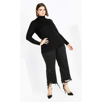 Women's Plus Size Mia Sweater - black | CITY CHIC