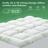 Itopfox Ultra-Soft Cooling Mattress Topper - Thick Bamboo-Viscose Pillow Top Pad, Breathable Fluffy Soft Cover with Deep Pocket, Green - 3 of 4
