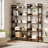 5-Tier Corner Bookshelf, Convertible L-Shaped Storage Shelf, Modern Industrial Bookcase for Home Office, Living Room, and Display Storage Solution - 3 of 4