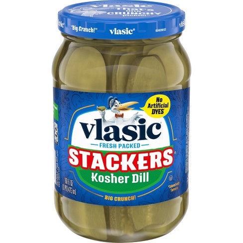 Vlasic Stackers Kosher Dill Pickle Slices - 16 Fl Oz : Target