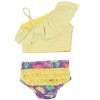 RuffleButts Girls One Shoulder Ruffle Tankini - 2 of 4
