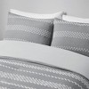 Gracie Mills Robert 3-Piece Striped Clipped Jacquard Duvet Cover Set - 3 of 4