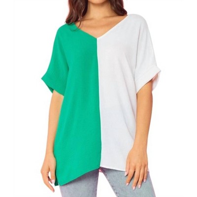 Women's Color Block Blouse - FSL Apparel