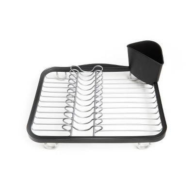 Black Dish Rack with Wood Handles + Reviews