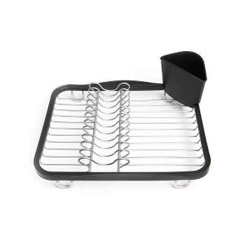 Cuisinart Stainless Steel Dish Drying Rack – Includes Wire Dish Drying  Rack, Utensil Caddy, Draining Board, Stemware Holder, and Non-Slip Cup  Holders