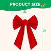 Joyfy 12 Pack Christmas Red Velvet Bows, 13"x9" Decorative Christmas Bows Gift Wrapping Accessory for Wreath Garland Tree Decor Holiday Decorations - 4 of 4