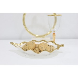 Classic Touch White Porcelain Leaf Dish Bowl with Gold Rim - 1 of 4