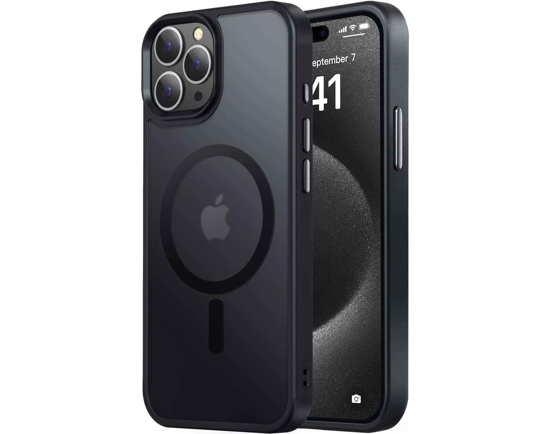 Entronix [Magnetic] Case Compatible with iPhone 15 Pro Max - Translucent Frosted Matte