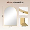FONTOI Arched Wall Mirror with Metal Frame Arched Design for Bedroom Entryway Hallway Living Room Bathroom and Modern Spaces - 3 of 4