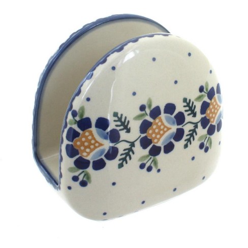 Blue Rose Polish Pottery Sunflower Napkin Holder : Target