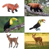 16-Piece Forest Animal Figures Set, Plastic Jungle Wild Animal Toys & Cake Topper Gift for Kids Ages 3-7 - 4 of 4