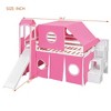 NicBex Full/Twin Size Loft Bed with Castle Tent & Tower,Playful & Sturdy Wooden Twin Loft Bed for Kids - 3 of 4