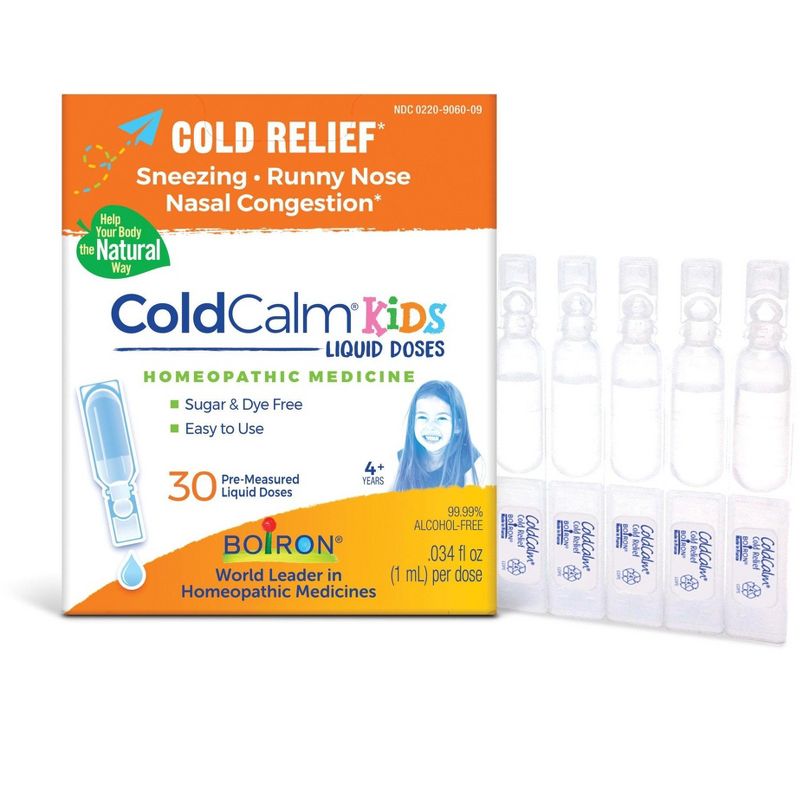Boiron ColdCalm Kids Homeopathic Medicine For Cold Relief  -  30 Doses Liquid, 1 of 5