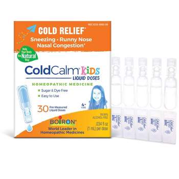 Boiron ColdCalm Kids Homeopathic Medicine For Cold Relief  -  30 Doses Liquid