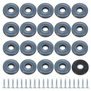 Unique Bargains Polytetrafluoroethylene Screw on Furniture Glides Sliders Grey - 1 of 4