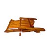 Syemin Wooden Folding Adirondack Chair, Casual Patio Chair with Wood Grain for Patio, Yard, Garden, Brown, 29.53"*21.06"*36.61" - 3 of 4