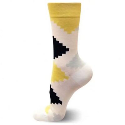 Geometric Staircase Pattern Socks (Women's Sizes Adult Medium) from the Sock Panda