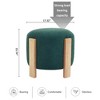 Ottoman Foot Rest Round Bag Floor Chair for Bedroom or Entryway in Blackish Green - 2 of 4