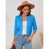 Clearlove Women's 3/4 Sleeve Open Front Cropped Cardigan Sweater Lightweight Knit Short Shrugs - 4 of 4