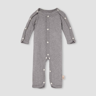 Burt's Bees Baby® Baby Snap Jumpsuit - Gray Preemie