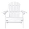 CAVINAS Wooden Folding Adirondack Chair, Rustic Foldable Outdoor Chair with Slatted Design, Portable Camping Chair for Adults, Patio Chair - 2 of 4
