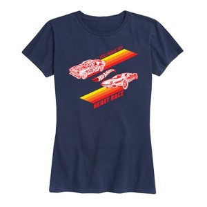 Women's - Hot Wheels - Valentine's You Make My Heart Race Short Sleeve Graphic T-Shirt - 1 of 4