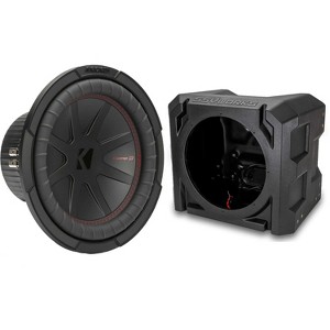 SSV Works US-10U Universal 10" Subwoofer Enclosure with 48CWR102 CompR 10" Subwoofer, DVC, 2-ohm 400 Watts RMS - 1 of 4