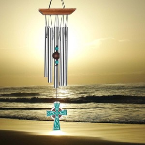 Woodstock Windchimes Woodstock Celtic Chime Cross, Wind Chimes For Outside, Wind Chimes For Garden, Patio, and Outdoor Decor, 17"L - 1 of 4