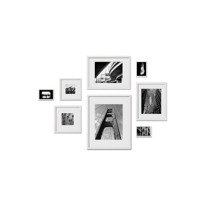 Haus and Hues Dover Gallery Wall Frame Set with Real Glass and Mat