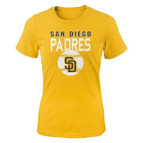 MLB San Diego Padres Girls' Crew Neck T-Shirt - L