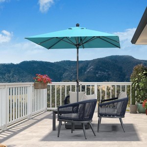 PURPLE LEAF Patio Umbrella Outdoor Table Umbrella Aluminum Frame Market Umbrella Sun Umbrella with 8 Sturdy Ribs - 1 of 4