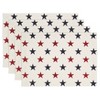 Saro Lifestyle Americana Stars Placemat (Set of 4), Red, 14"x20" - 3 of 4
