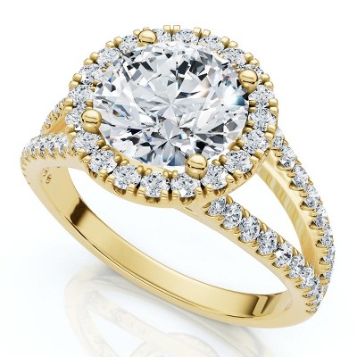 Pompeii3 1.90Ct Diamond Engagement Ring Split Shank Ring 14k Gold or Platinum Lab Created