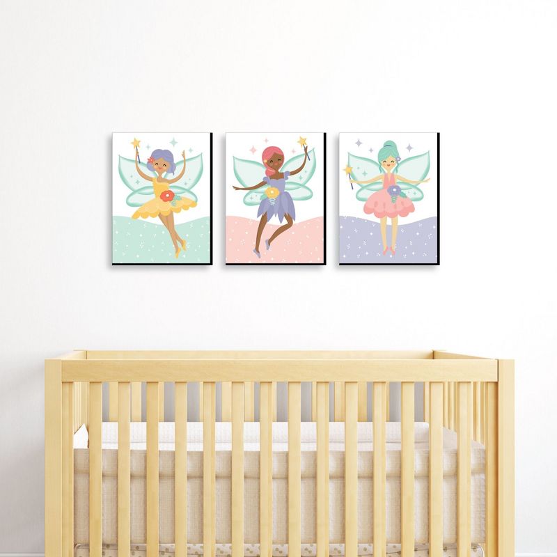 Big Dot of Happiness Let's Be Fairies - Fairy Garden Nursery Wall Art and Kids Room Decor - 7.5 x 10 inches - Set of 3 Prints, 2 of 8