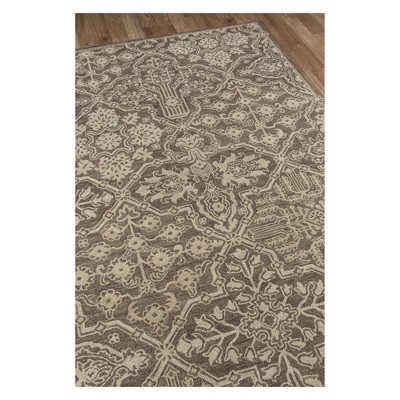 Regal Medallion 24" Hand-Tufted Wool Accent Rug in Brown